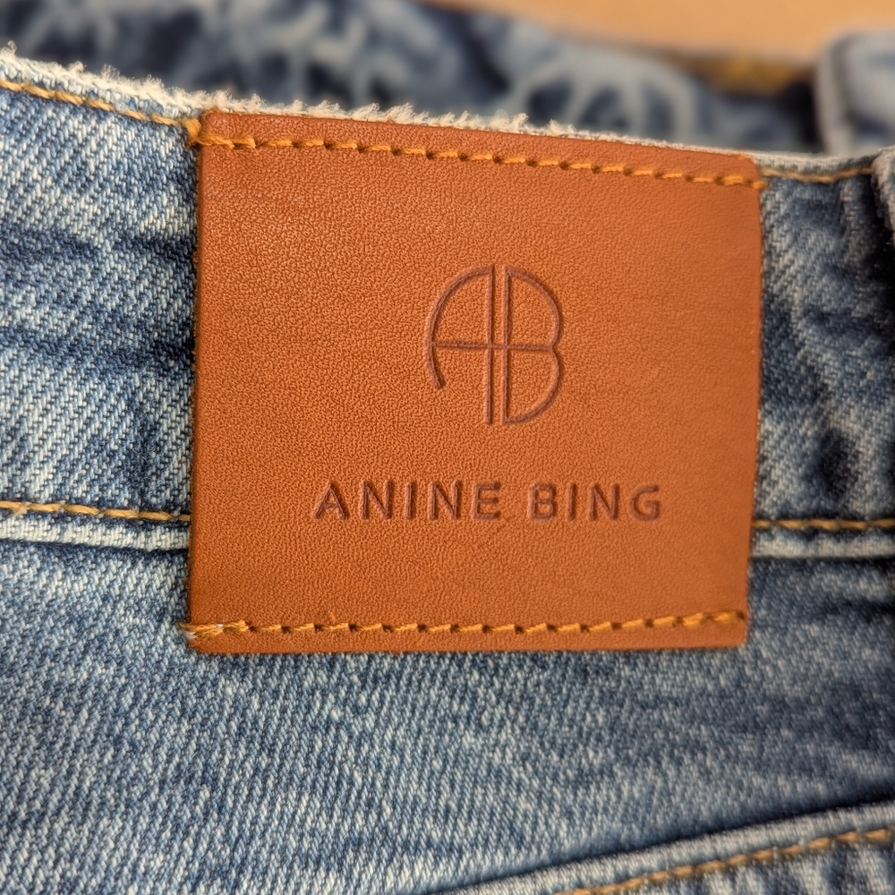 Anine Bing Roxanne Button Fly Split Hem Denim Blue Jeans Size 26 *GUC - Picture 11 of 13